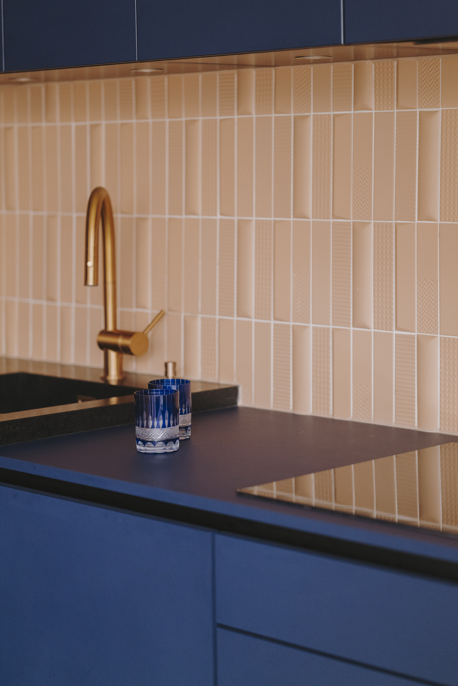 Cuisine facade bleu Perene Cuisine facade bleu Perene