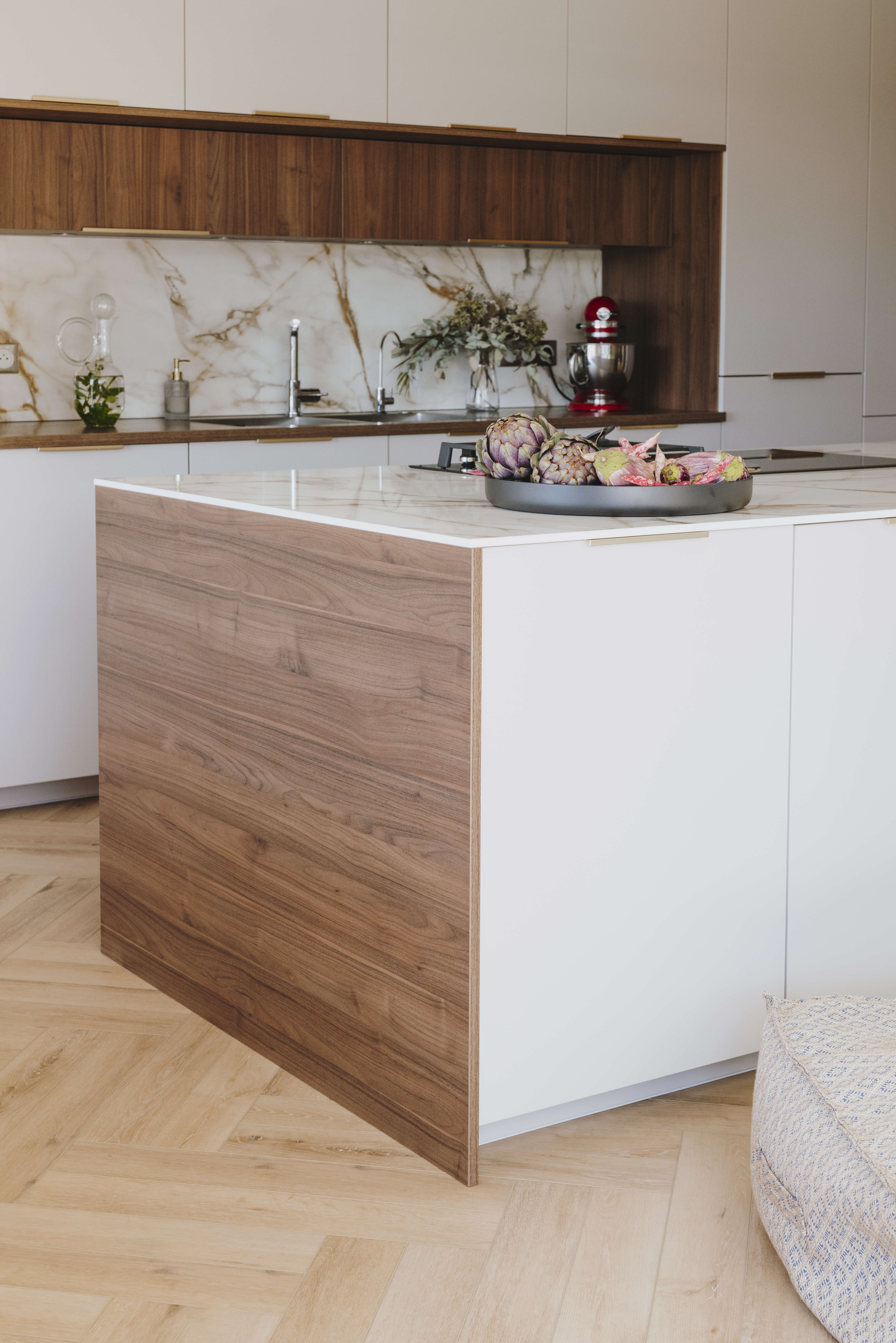 ilot-cuisine-blanc-bois-perene ilot-cuisine-blanc-bois-perene