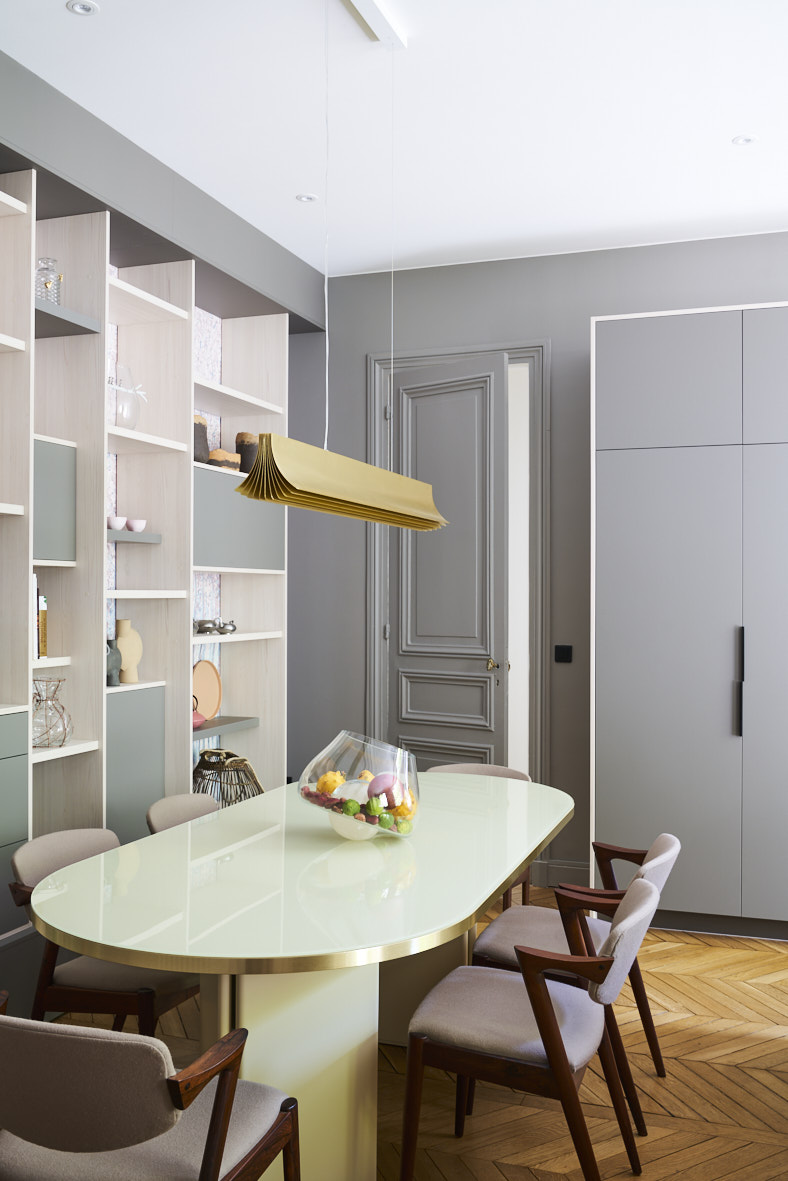 cuisine-bibliotheque-dinatoire-appartement-haussmannien-perene cuisine-bibliotheque-dinatoire-appartement-haussmannien-perene