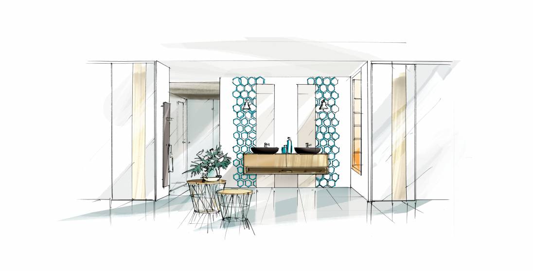 Croquis SDB Lounge et Graphique Perene Croquis SDB Lounge et Graphique Perene