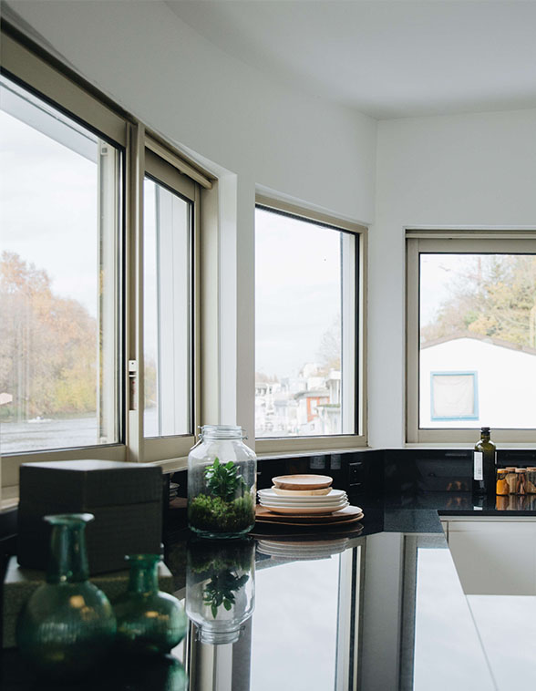 Une cuisine sur l'eau plan de travail Perene