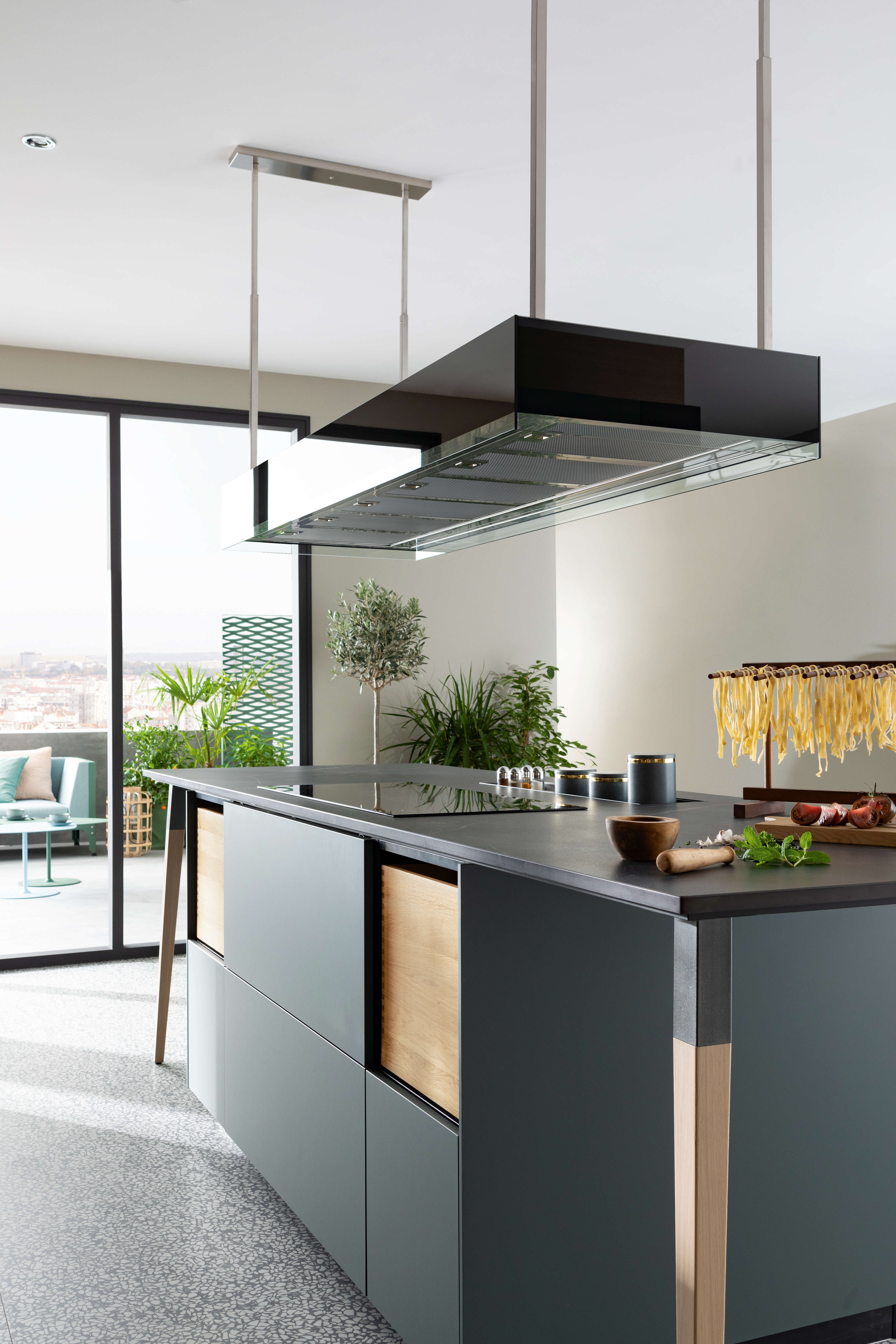 ilot-central-facades-finition-vert-cuisine-perene ilot-central-facades-finition-vert-cuisine-perene