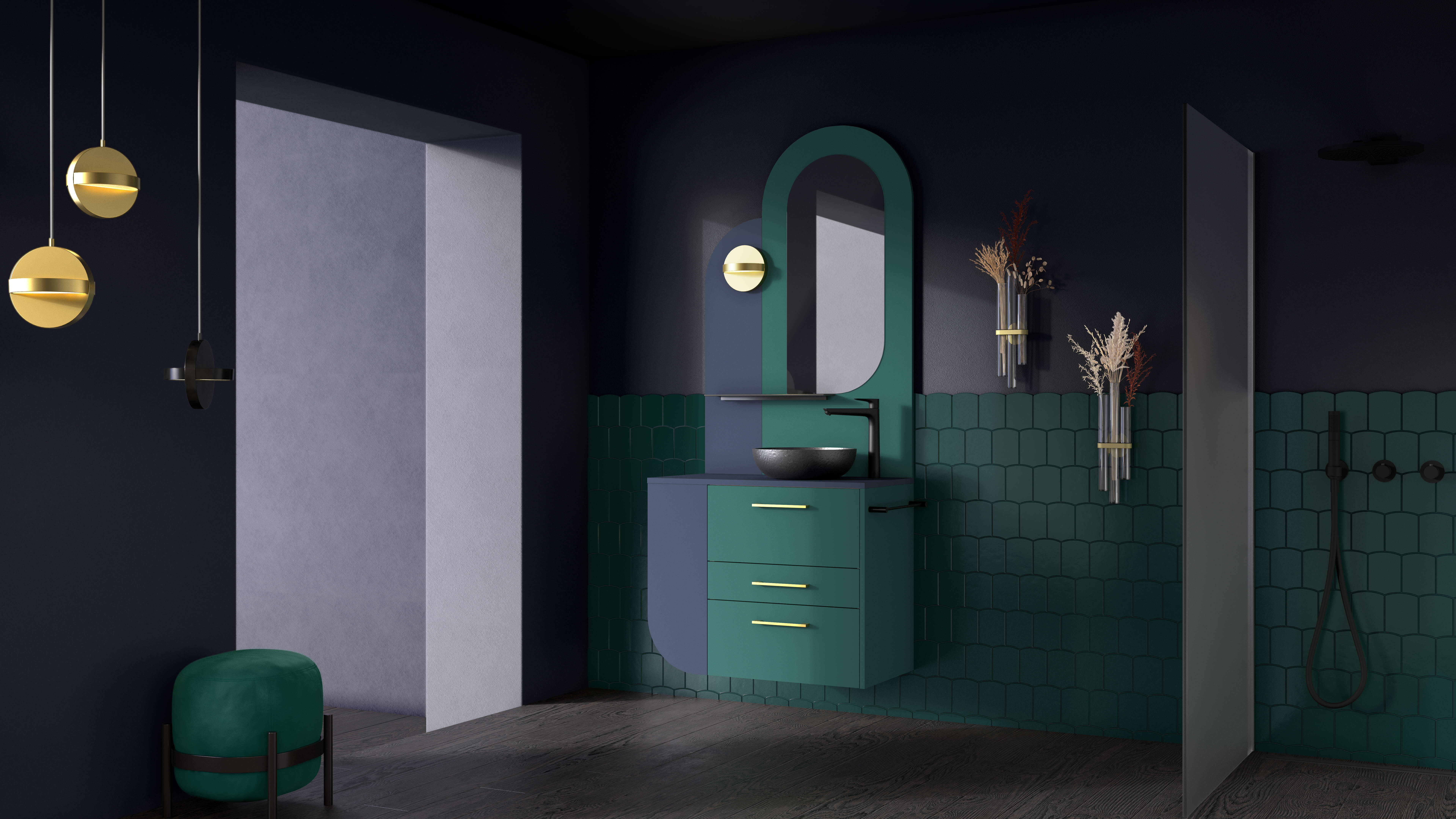 projet-salle-de-bain-calypso-vert-fonce-perene