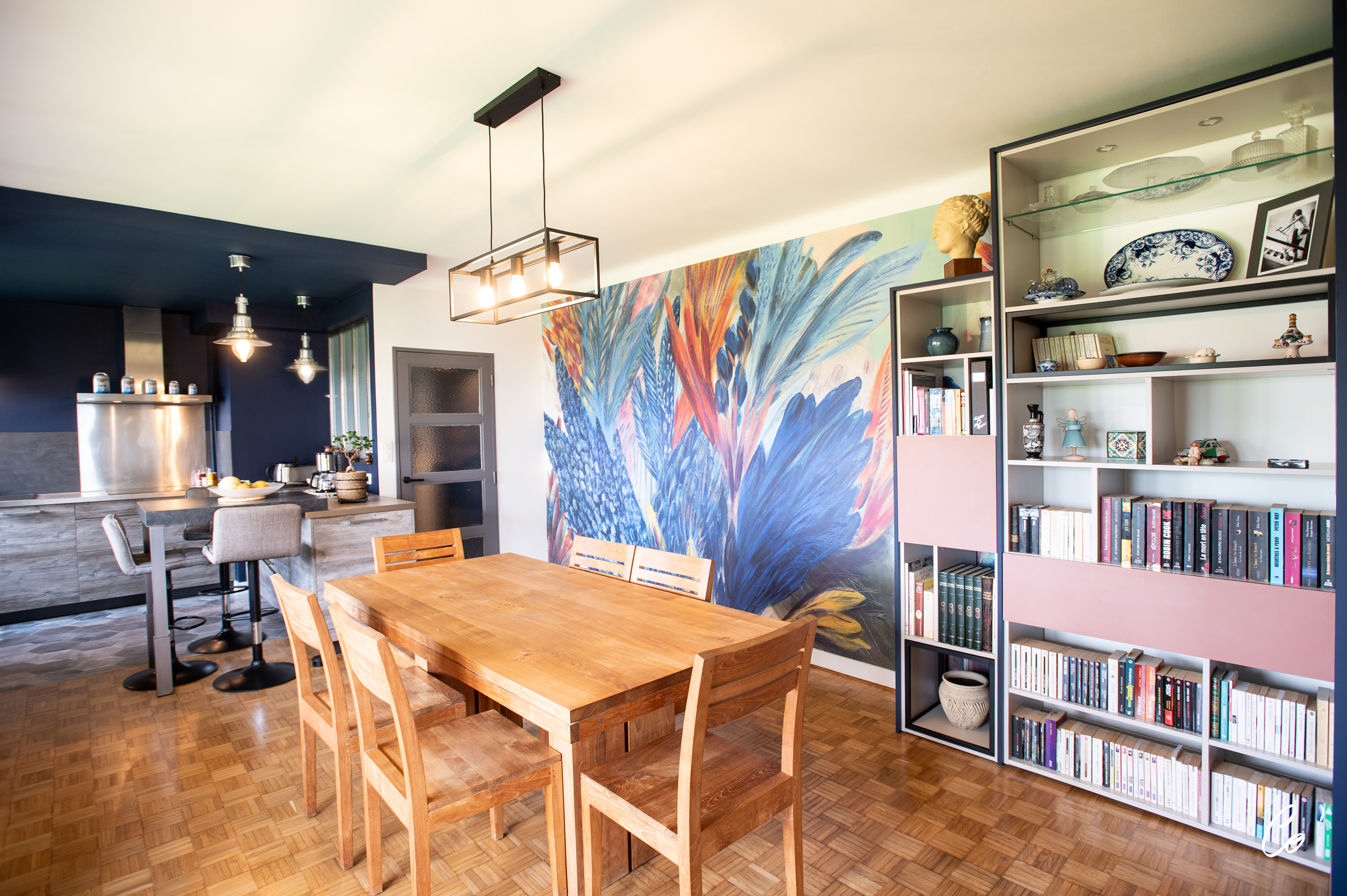 cuisine-sàm-bleu-terracotta-bois-perene-bourgenbresse