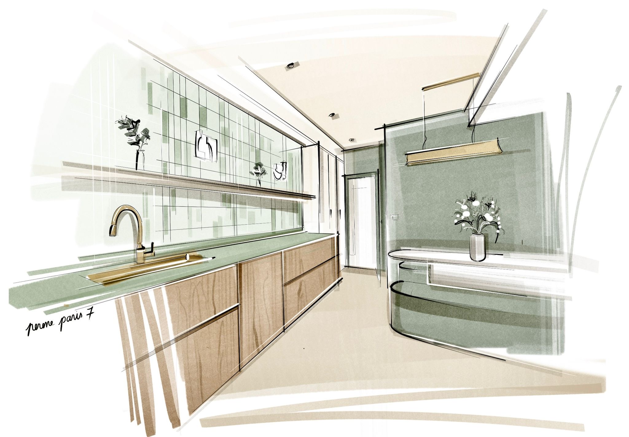 cuisine-perene-paris-7-sur-mesure-croquis-main-dessin-esquisse