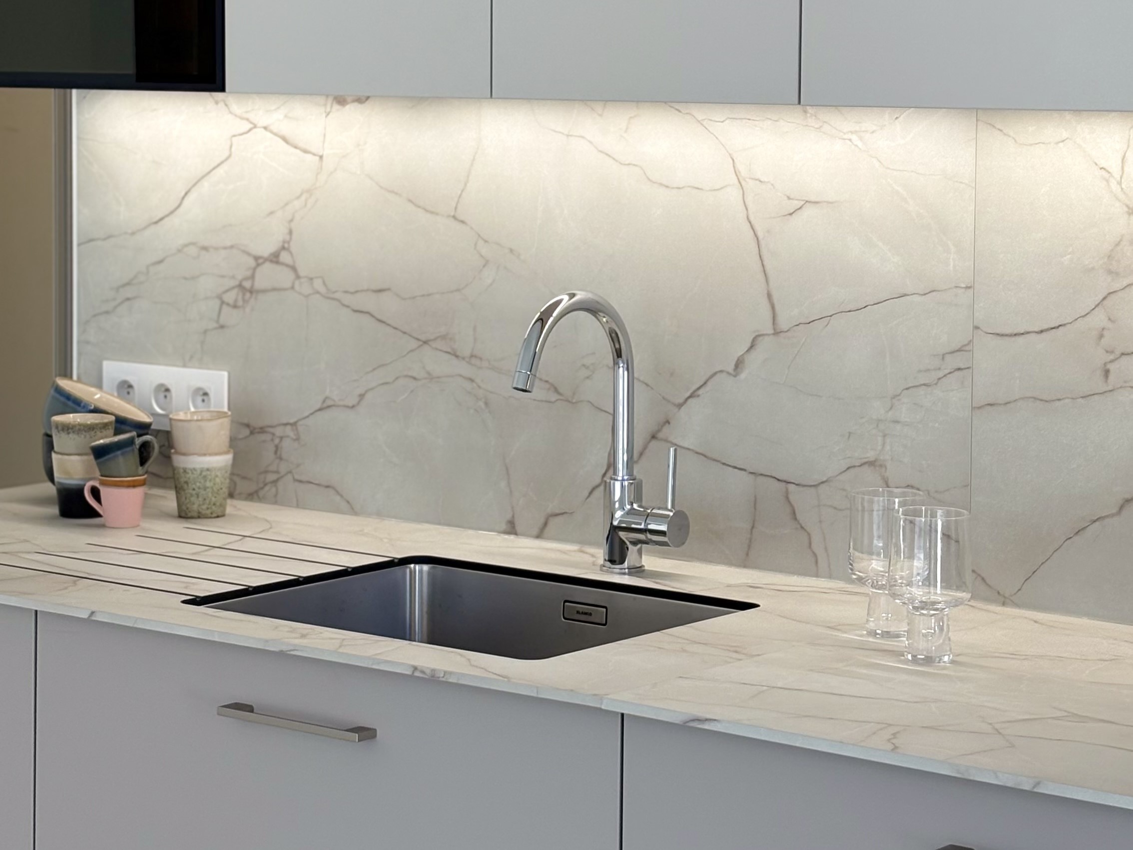 Zoom sur la crédence de la cuisine