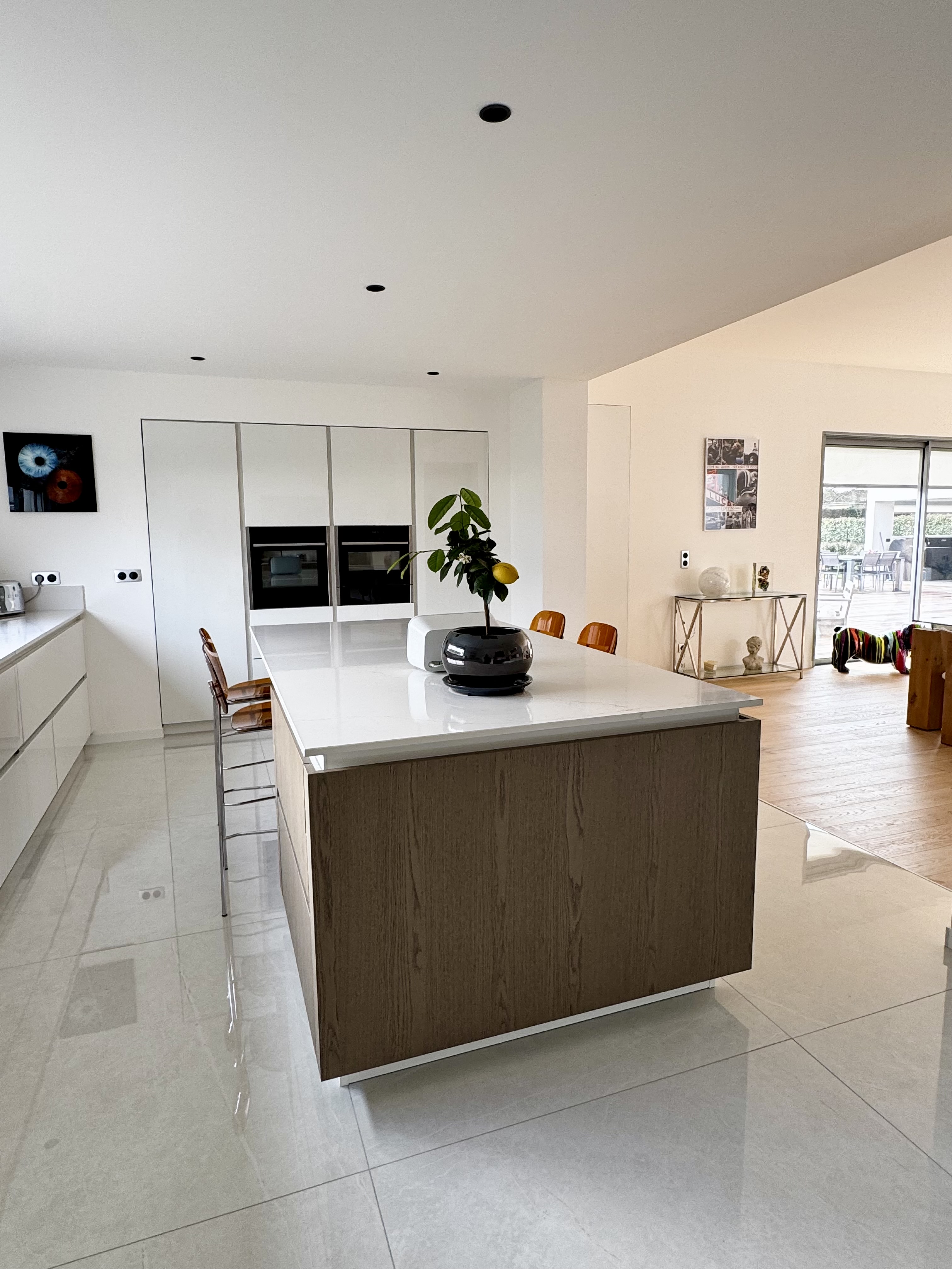 cuisine blanche et bois