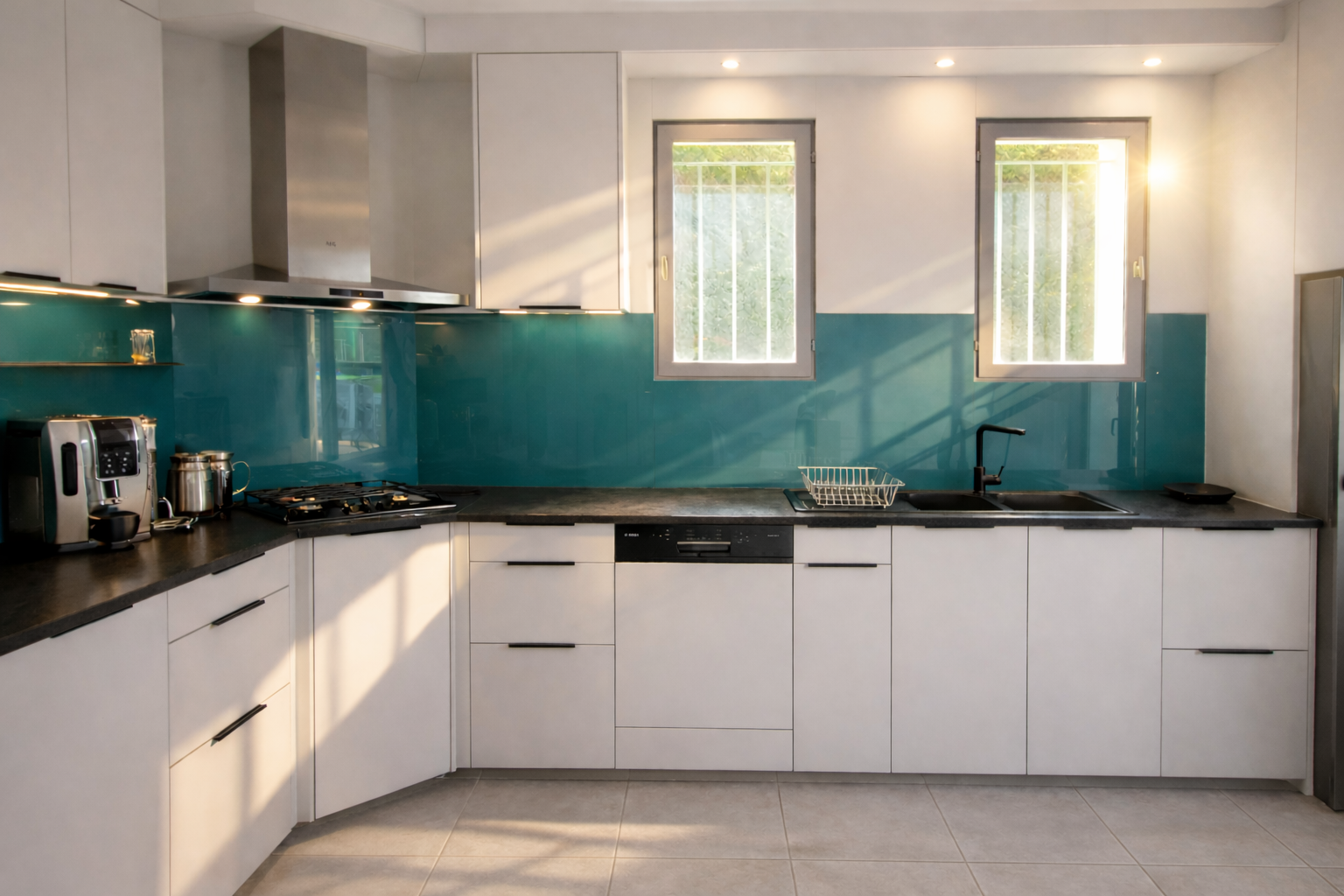 Fenêtres et crédence lumineuse