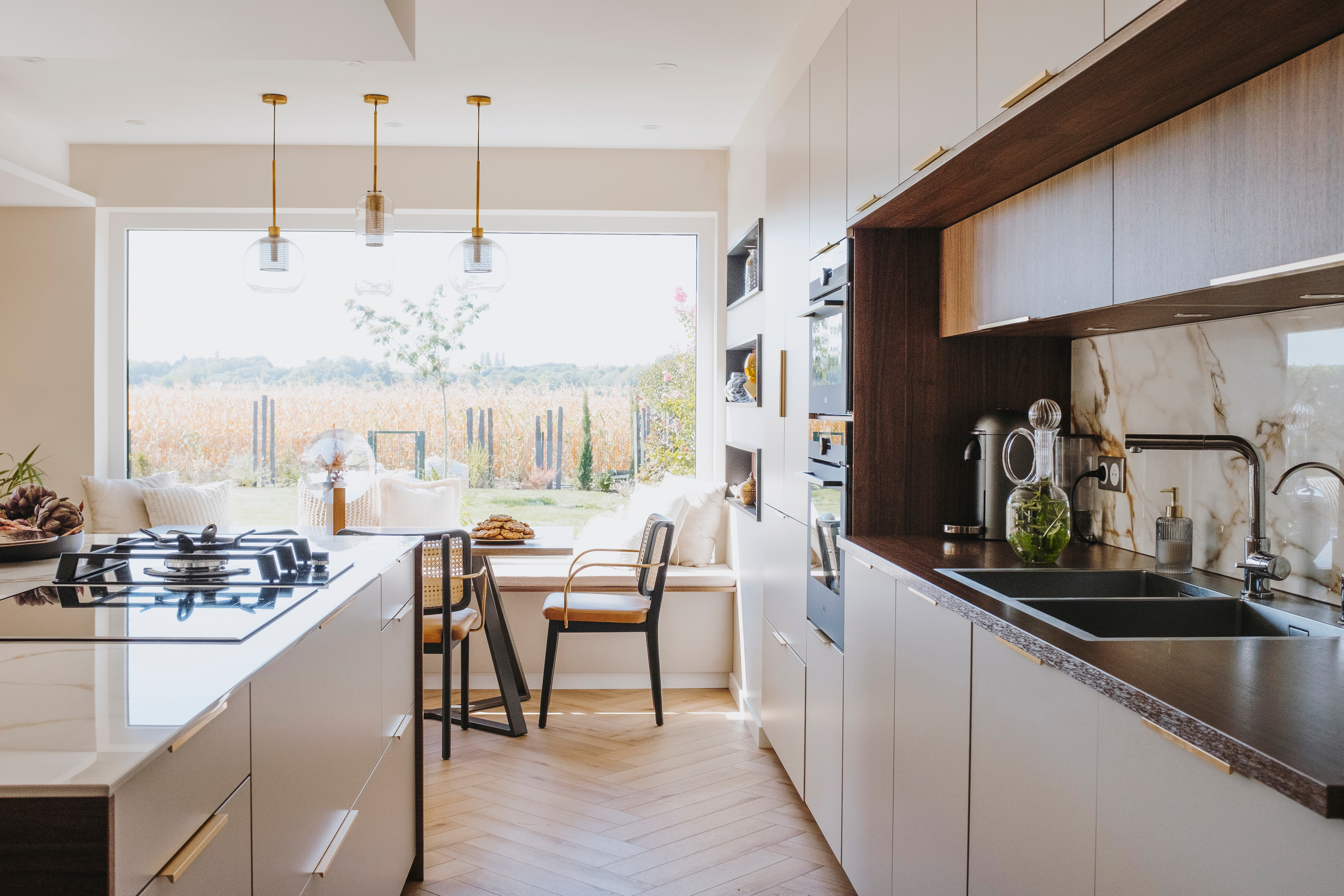 Cuisine beige et blanc Perene