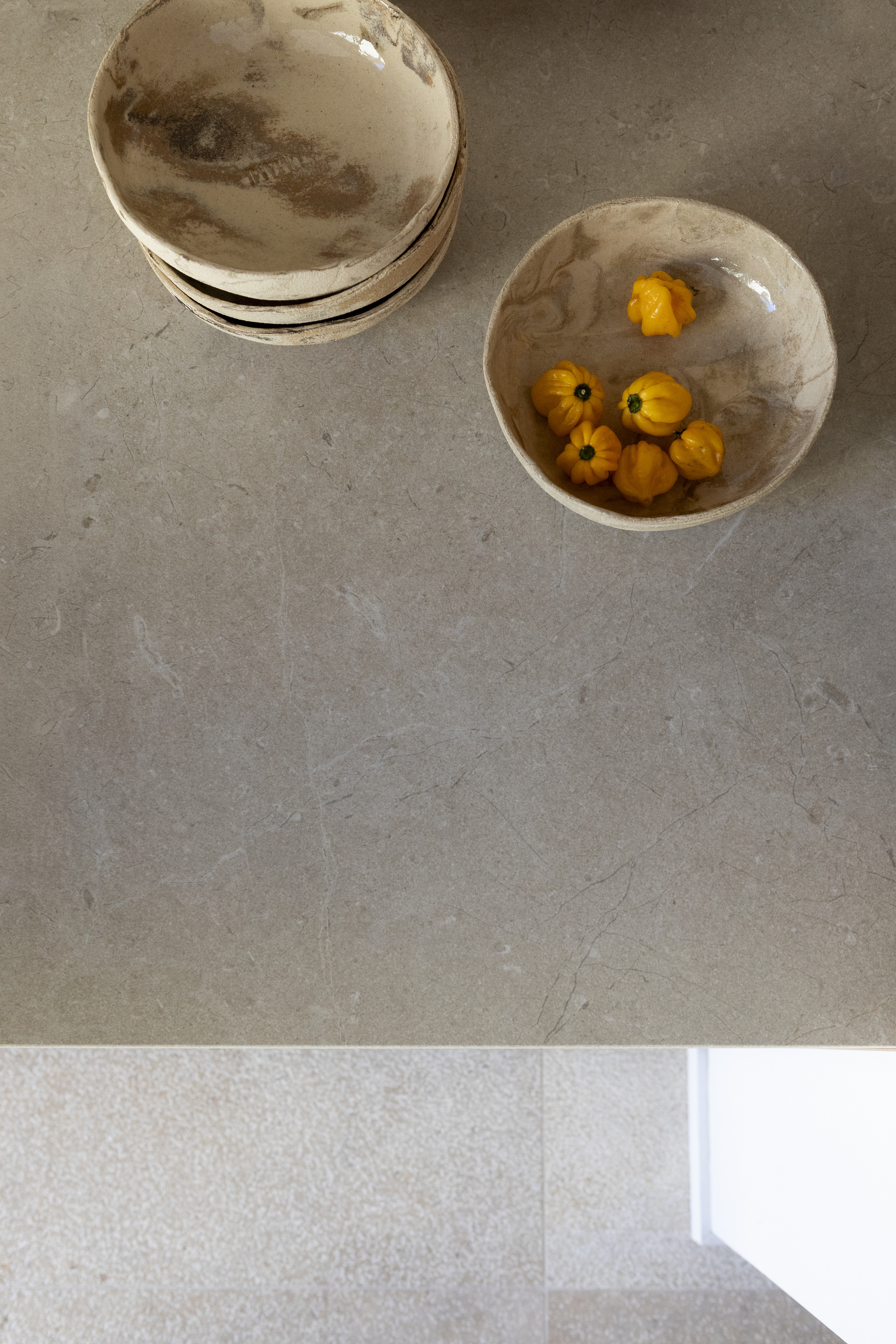 Plan de travail céramique Limestone Sand de chez Marazzi